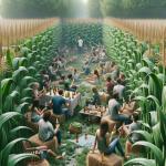 DALL·E 2023-11-12 17.50.27 - A photorealistic image of a beer party in a cornfield. The scene shows a group of people, diverse in gender and ethnicity, enjoying beer among tall co.png